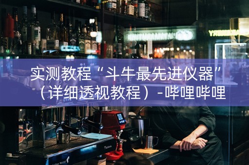 实测教程“斗牛最先进仪器”（详细透视教程）-哔哩哔哩
