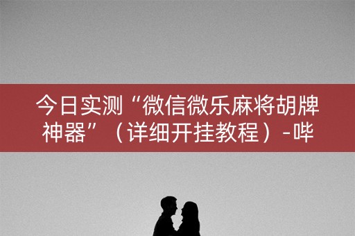 今日实测“微信微乐麻将胡牌神器”（详细开挂教程）-哔哩哔哩