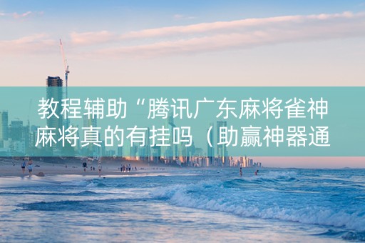 教程辅助“腾讯广东麻将雀神麻将真的有挂吗（助赢神器通用版）