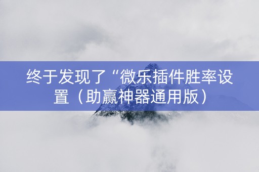 终于发现了“微乐插件胜率设置（助赢神器通用版）