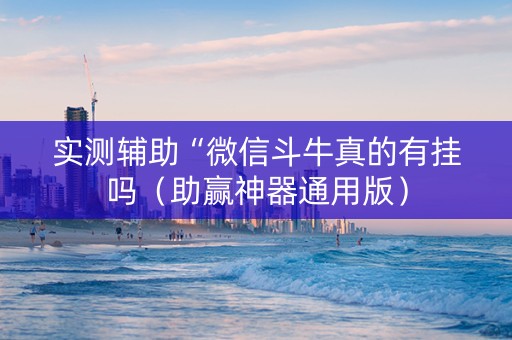实测辅助“微信斗牛真的有挂吗（助赢神器通用版）