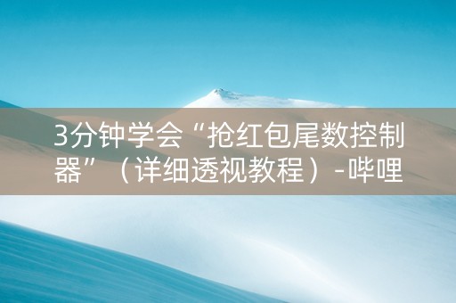 3分钟学会“抢红包尾数控制器”（详细透视教程）-哔哩哔哩