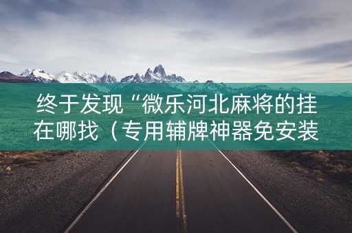 终于发现“微乐河北麻将的挂在哪找（专用辅牌神器免安装）