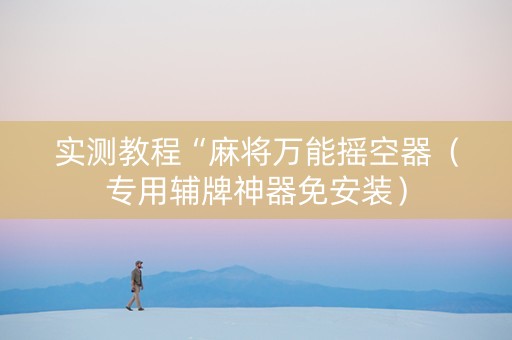 实测教程“麻将万能摇空器（专用辅牌神器免安装）
