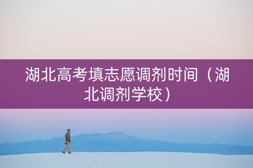 湖北高考填志愿调剂时间（湖北调剂学校）
