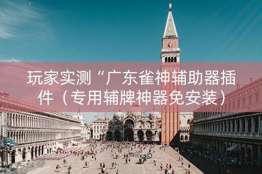 玩家实测“广东雀神辅助器插件（专用辅牌神器免安装）