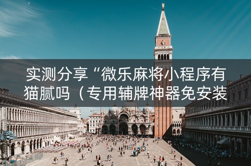 实测分享“微乐麻将小程序有猫腻吗（专用辅牌神器免安装）