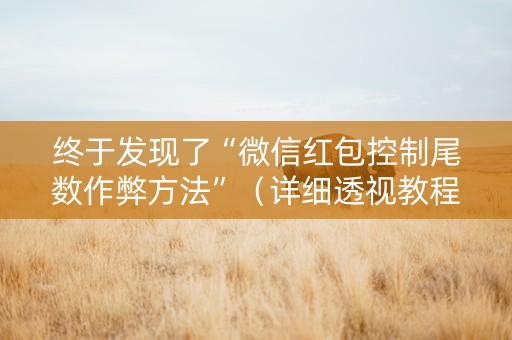 终于发现了“微信红包控制尾数作弊方法”（详细透视教程）-哔哩哔哩