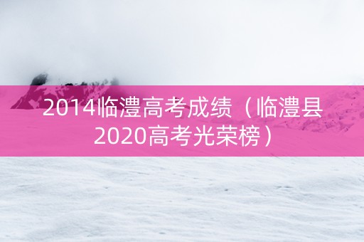2014临澧高考成绩（临澧县2020高考光荣榜）