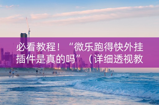 必看教程！“微乐跑得快外挂插件是真的吗”（详细透视教程）-哔哩哔哩