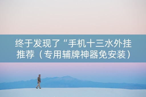 终于发现了“手机十三水外挂推荐（专用辅牌神器免安装）
