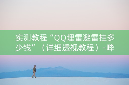 实测教程“QQ埋雷避雷挂多少钱”（详细透视教程）-哔哩哔哩
