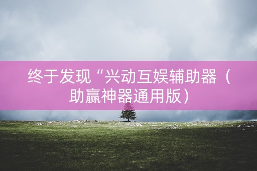 终于发现“兴动互娱辅助器（助赢神器通用版）