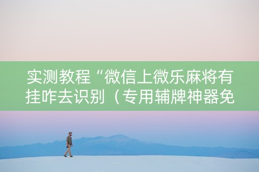 实测教程“微信上微乐麻将有挂咋去识别（专用辅牌神器免安装）