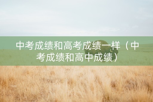 中考成绩和高考成绩一样（中考成绩和高中成绩）