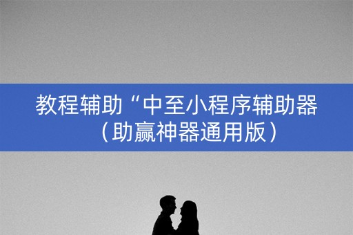 教程辅助“中至小程序辅助器（助赢神器通用版）