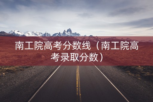 南工院高考分数线（南工院高考录取分数）
