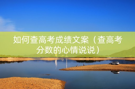 如何查高考成绩文案（查高考分数的心情说说）