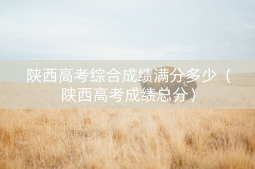 陕西高考综合成绩满分多少（陕西高考成绩总分）