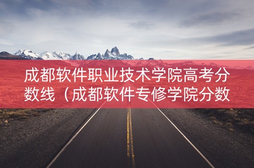 成都软件职业技术学院高考分数线（成都软件专修学院分数）