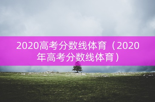 2020高考分数线体育（2020年高考分数线体育）