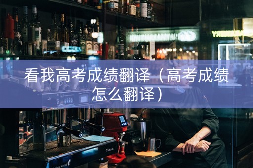 看我高考成绩翻译（高考成绩怎么翻译）