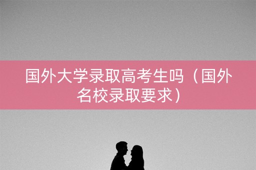 国外大学录取高考生吗（国外名校录取要求）