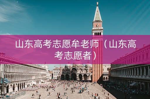 山东高考志愿牟老师（山东高考志愿者）