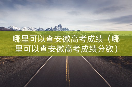 哪里可以查安徽高考成绩（哪里可以查安徽高考成绩分数）