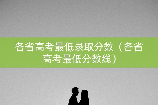 各省高考最低录取分数（各省高考最低分数线）