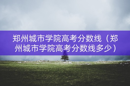 郑州城市学院高考分数线（郑州城市学院高考分数线多少）