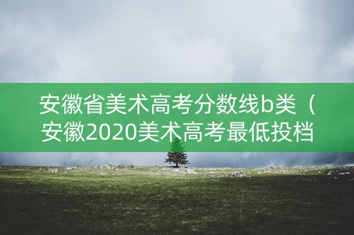 安徽省美术高考分数线b类（安徽2020美术高考最低投档线）