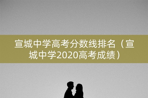 宣城中学高考分数线排名（宣城中学2020高考成绩）