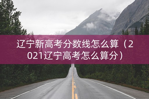 辽宁新高考分数线怎么算（2021辽宁高考怎么算分）
