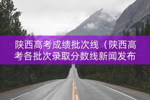陕西高考成绩批次线（陕西高考各批次录取分数线新闻发布会）