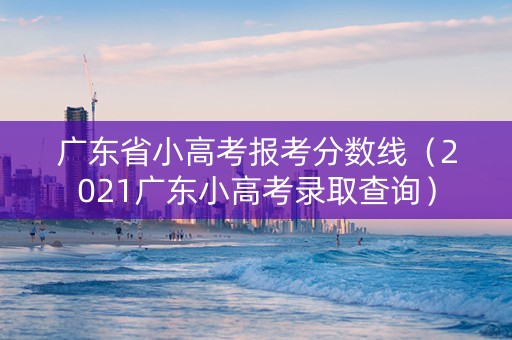 广东省小高考报考分数线（2021广东小高考录取查询）