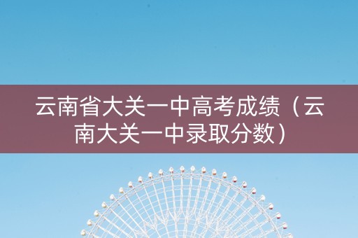 云南省大关一中高考成绩（云南大关一中录取分数）