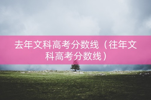 去年文科高考分数线（往年文科高考分数线）
