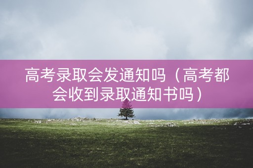 高考录取会发通知吗（高考都会收到录取通知书吗）