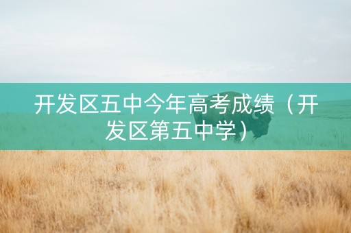 开发区五中今年高考成绩（开发区第五中学）