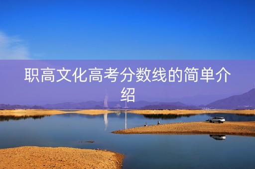 职高文化高考分数线的简单介绍