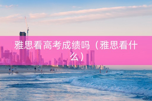 雅思看高考成绩吗（雅思看什么）
