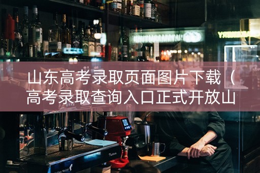 山东高考录取页面图片下载（高考录取查询入口正式开放山东）