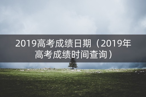 2019高考成绩日期（2019年高考成绩时间查询）