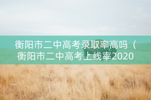 衡阳市二中高考录取率高吗（衡阳市二中高考上线率2020）