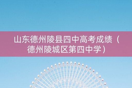 山东德州陵县四中高考成绩（德州陵城区第四中学）
