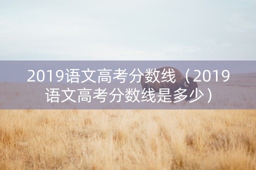 2019语文高考分数线（2019语文高考分数线是多少）