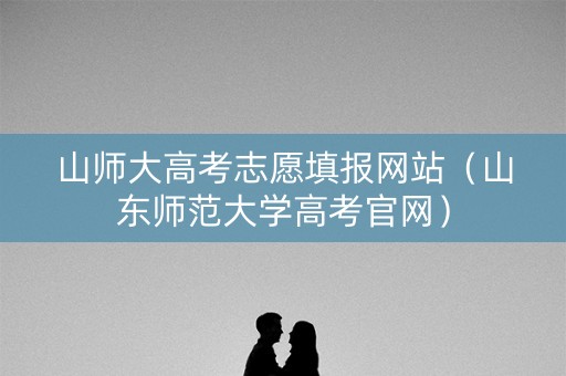 山师大高考志愿填报网站（山东师范大学高考官网）