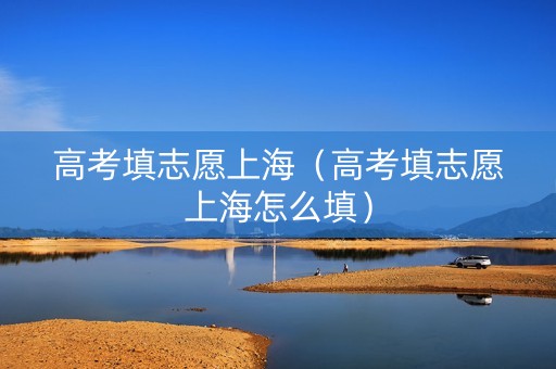 高考填志愿上海（高考填志愿上海怎么填）