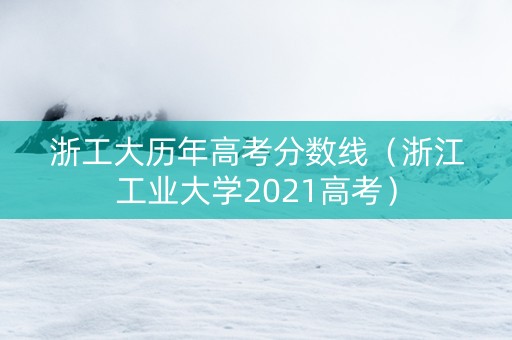 浙工大历年高考分数线（浙江工业大学2021高考）